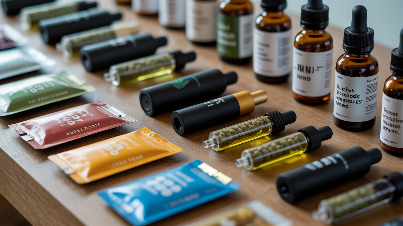 Cannabis products displayed at Huff and Puff Dispensary